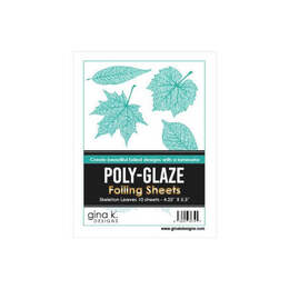 Gina K Designs Poly-Glaze Foiling Sheets - Skeleton Leaves