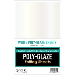 Gina K Designs Poly-Glaze Foiling Sheets - White