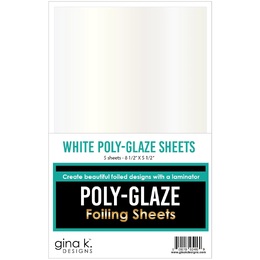 Gina K Designs Poly-Glaze Foiling Sheets - White