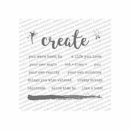 Paper Rose Clear Stamp - Arty Love Create Words (4x4”) 18018