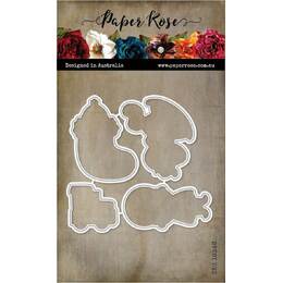 Paper Rose Dies - Merry Little Christmas Ornaments 18346