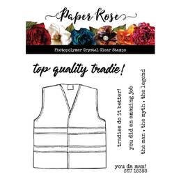Paper Rose Clear Stamp - Tradie Vest (4x4”) 18388