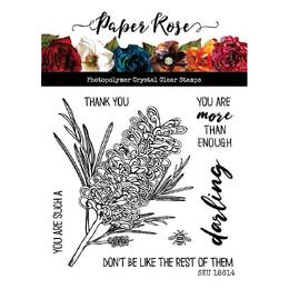 Paper Rose Clear Stamp - Darling Grevillea (4x4") 18614
