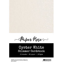 Paper Rose Cardstock - Oyster White Shimmer (A5) 10pc 19051