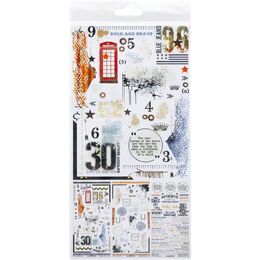 49 And Market Rub-On Transfer Set 6"X12" - Rust & Revs 2.0
