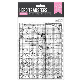 Hero Arts Mixed Media Hero Transfers - Grids & Icons RT141