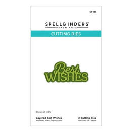 Spellbinders Etched Dies - Layered Best Wishes S1-181