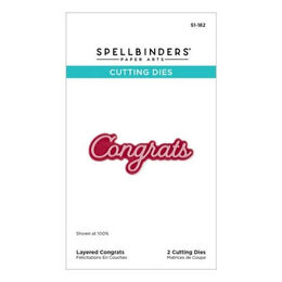 Spellbinders Etched Dies - Layered Congrats S1-182