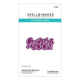 Spellbinders Etched Dies - Layered Get Well Soon S1-183
