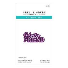 Spellbinders Etched Dies - Layered Hello Friend S1-184