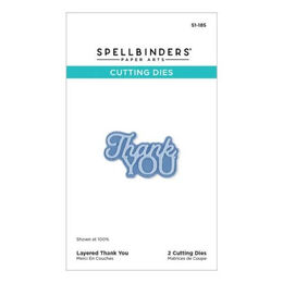 Spellbinders Etched Dies - Layered Thank You S1-185