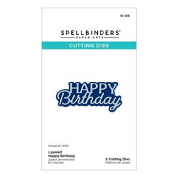 Spellbinders Etched Dies - Layered Happy Birthday S1-188