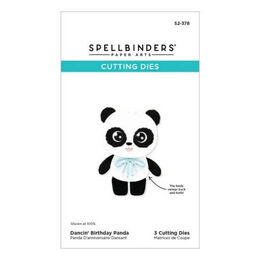 Spellbinders Etched Dies - Monster Birthday Collection - Dancin' Birthday Panda S2-378