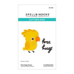 Spellbinders Etched Dies - Cheerful Chirps Collection - Free Hugs Oscar S2-432