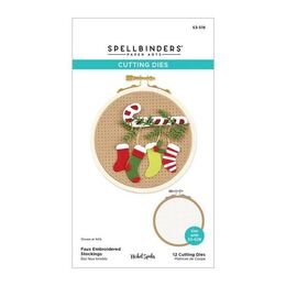 Spellbinders Etched Dies - Nichol's Needlework Collection - Faux Embroidered Stockings (by Nichol Spohr) S3-519