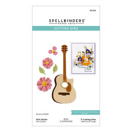 Spellbinders Dies - Bibi's Musical Notes Collection - Mini Guitar (by Bibi Cameron) S3-551
