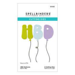 Spellbinders Etched Dies - HBD Balloons S3-562