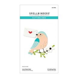 Spellbinders Etched Dies - Out and About Collection - Love Note Bird S4-1352