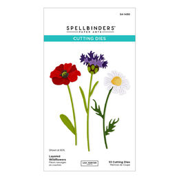 Spellbinders Etched Dies - Wildflowers Collection - Layered Wildflowers (by Lisa Horton) S4-1430