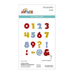 Spellbinders Etched Dies - Say Cheese Classic Mouse Collection - Classic Mouse Numbers & Punctuation S4-1469