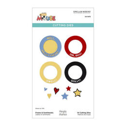 Spellbinders Etched Dies - Say Cheese Classic Mouse Collection - Frame & Sentiments S4-1470