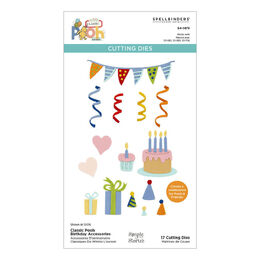 Spellbinders Clear Stamps & Die Set - Classic Pooh Birthday Collection - Accessories (by Simple Stories) S4-1476