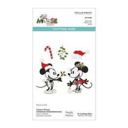 Spellbinders Etched Dies - Say Cheese Classic Mouse Christmas - Classic Mouse Christmas Embellishments S4-1496