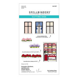 Spellbinders Etched Dies - Everyday Windows, Curtains and Flower Boxes (by Yana Smakula) S4-1537