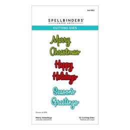 Spellbinders Etched Dies - Merry Greetings S4-1552