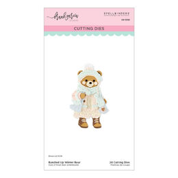 Spellbinders Etched Dies - Bundled Up Winter Bear (by Frank Garcia) S4-1568