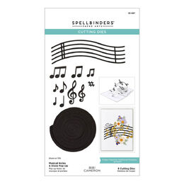 Spellbinders Dies - Bibi's Musical Notes Collection - Musical Notes & Stave Pop-Up (by Bibi Cameron) S5-687