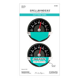 Spellbinders Etched Dies - Classic Road Legends Collection - Speedometer (by Mindy Eggen) S5-689