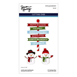 Spellbinders Dies - North Pole Friends Collection - North Pole Sentiments (by Simon Hurley) S5-707
