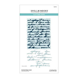 Spellbinders Etched Dies - Beautifully Imperfect Collection - Deckled Edge Script S5-710