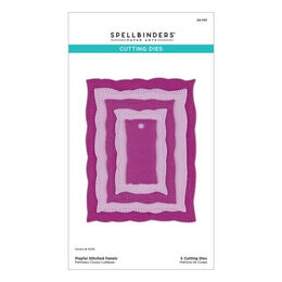 Spellbinders Etched Dies - Playful Stitched Panels S5-747