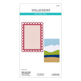 Spellbinders Etched Dies - Open Lace Frame and Landscapes (by Lisa Horton) S5-748