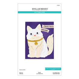 Spellbinders Etched Dies - Bibi's Cats and Pugs Collection - Big Cat (by Bibi Cameron) S7-250