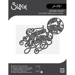 Tim Holtz Alterations A6 Texture Fades Embossing Folder - Vault Seasons Greetings (by Sizzix) SAL667249