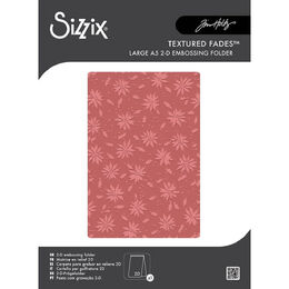 Tim Holtz Alterations 2D Texture Fades A5 Embossing Folder - Vault Holly Poinsettia (by Sizzix) SAL667252