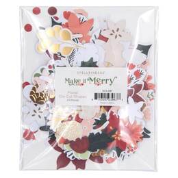 Spellbinders Printed Die-Cuts Make It Merry Collection - Make It Merry Floral SCS297