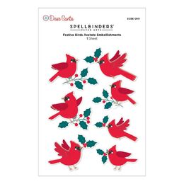 Spellbinders Dimensional Stickers - Dear Santa Festive Birds SCSE-050