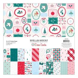 Spellbinders 12" x 12" Paper Pack - Dear Santa SCSP-040