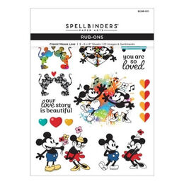 Spellbinders Rub-Ons - Classic Mouse Love SCSR-011