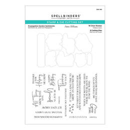 Spellbinders Clear Stamps and Die Set - Propagation Garden Collection - Propagation Garden Sentiments By Annie Williams