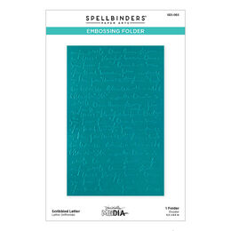 Spellbinders Embossing Folder - Collaged Birds Collection - Scribbled Letter (by Dina Wakley) SES-065