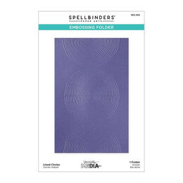 Spellbinders Embossing Folder - Modern Botanicals Collection - Lined Circles (by Dina Wakley)
