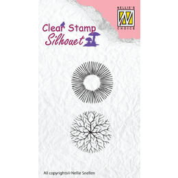 Nellie Snellen Silhouette Clear Stamps - Flowers 17