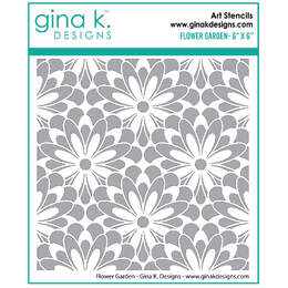 Gina K Designs Stencil - Flower Garden