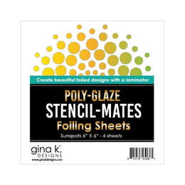 Gina K Designs Stencil-Mates Poly-Glaze Foiling Sheets - Sun Spots