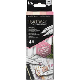 Spectrum Noir Illustrator Dual-Tip Brush Markers 4/Pkg - Delicate